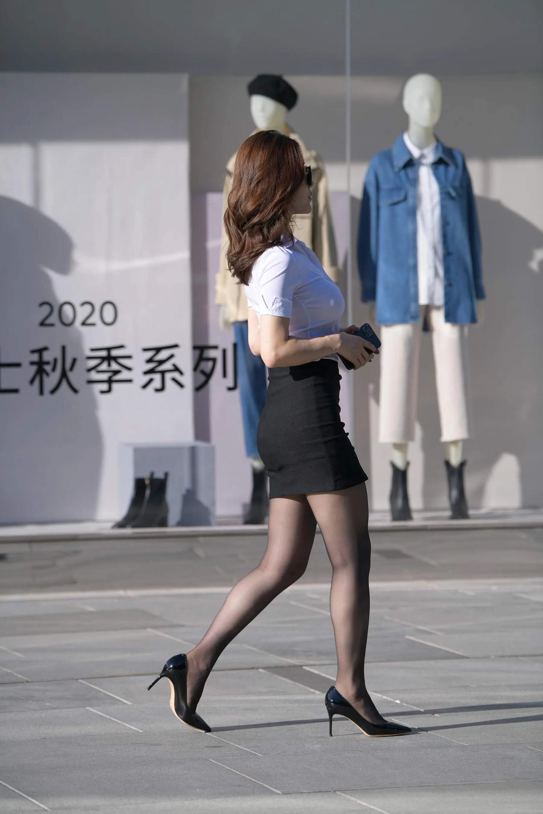 魔镜街拍 NO.164 黑色丝袜职业装女郎 [73P]插图2